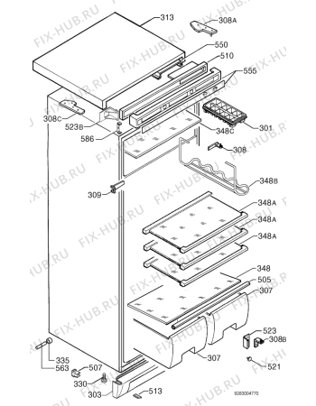 Схема №1 RD1870DA с изображением Полка для холодильника Aeg 2145500035